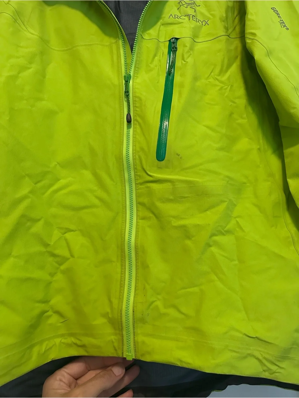 Arc'teryx Lime Green Gore‑Tex Pro Jacket, Alpha SL - Picture 5 of 7